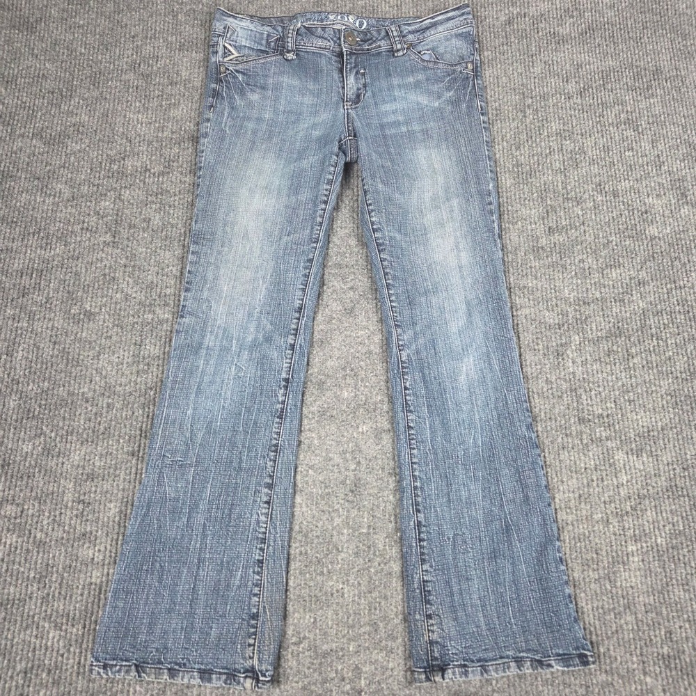 XOXO Jeans Womens 11/12 Blue Medium Wash Low Rise Bootcut Denim Pants N80791MS